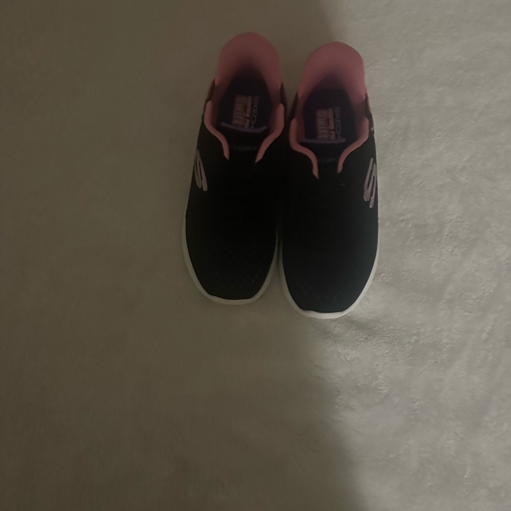 Skechers Women's Sneakers in Black with Pink Highlights